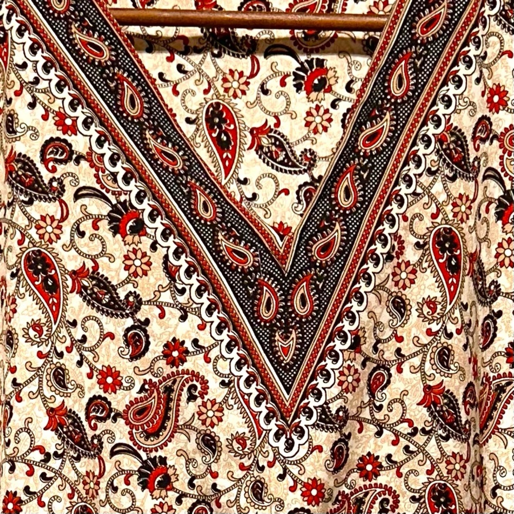 LADY SUN Paisley Kaftan Boho Resort Caftan Beach Coverup Festival - Picture 4 of 8
